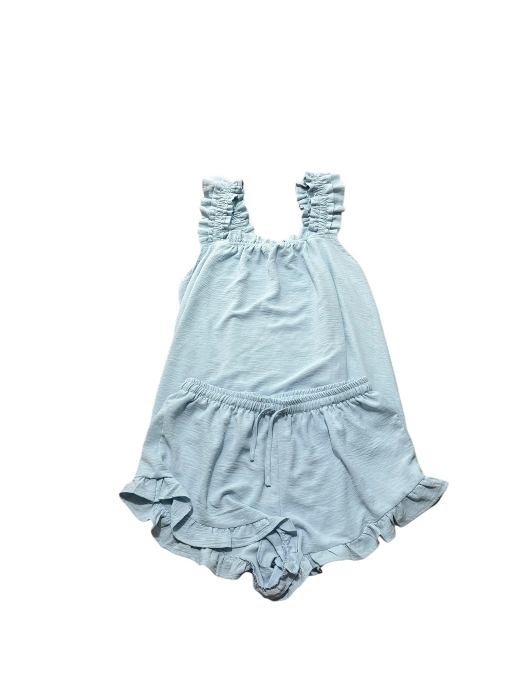 Women's Light Blue Ruffle Set - Brand Unspecified